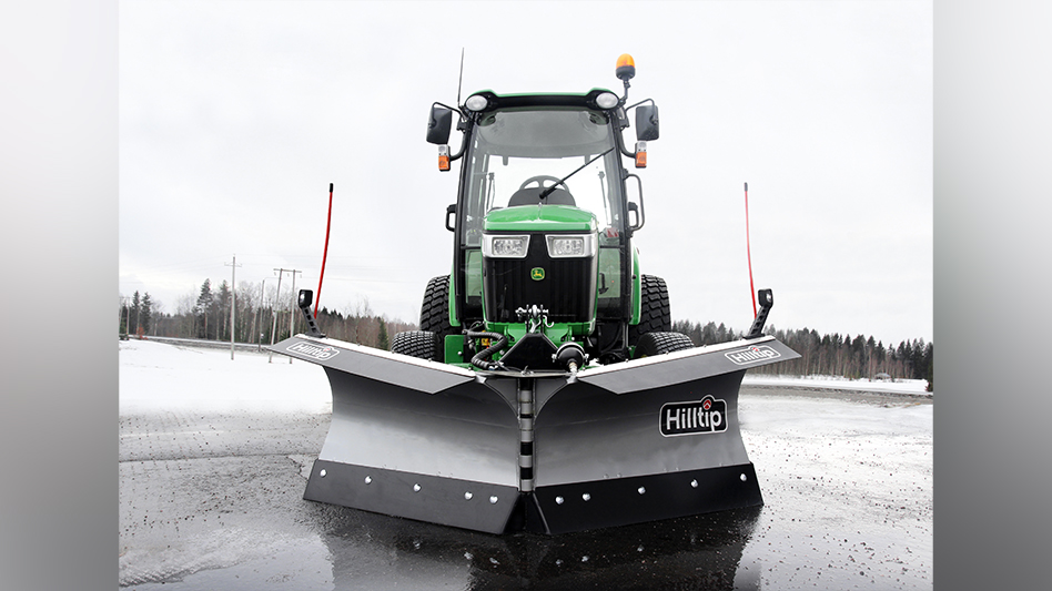 Tractor for cutting online grass and plowing snow